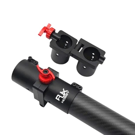 High Quality RJX Aluminum 35mm 40mm 45mm Carbon Tube Connector Round Folding Arm Clamp Fixture for Agricultural Drone